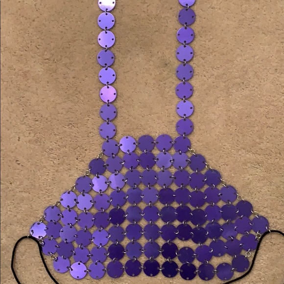 Custom beautiful purple chain top - Picture 3 of 6